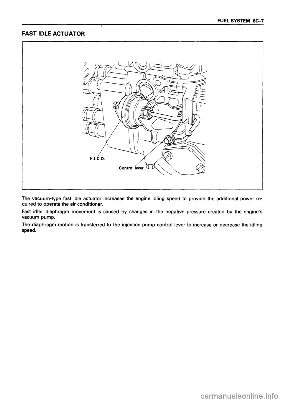 ISUZU TF SERIES 1993  Workshop Manual 