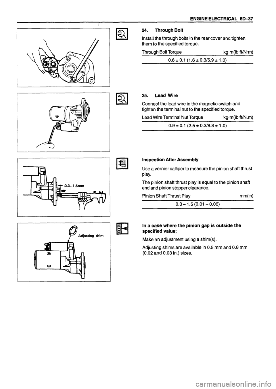 ISUZU TF SERIES 1993  Workshop Manual 