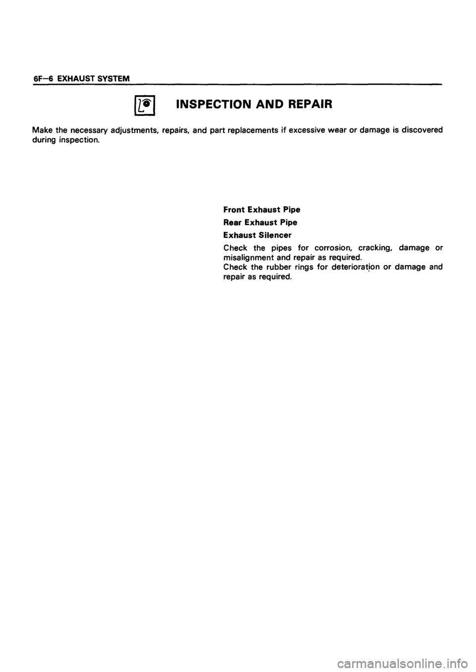 ISUZU TF SERIES 1993  Workshop Manual 