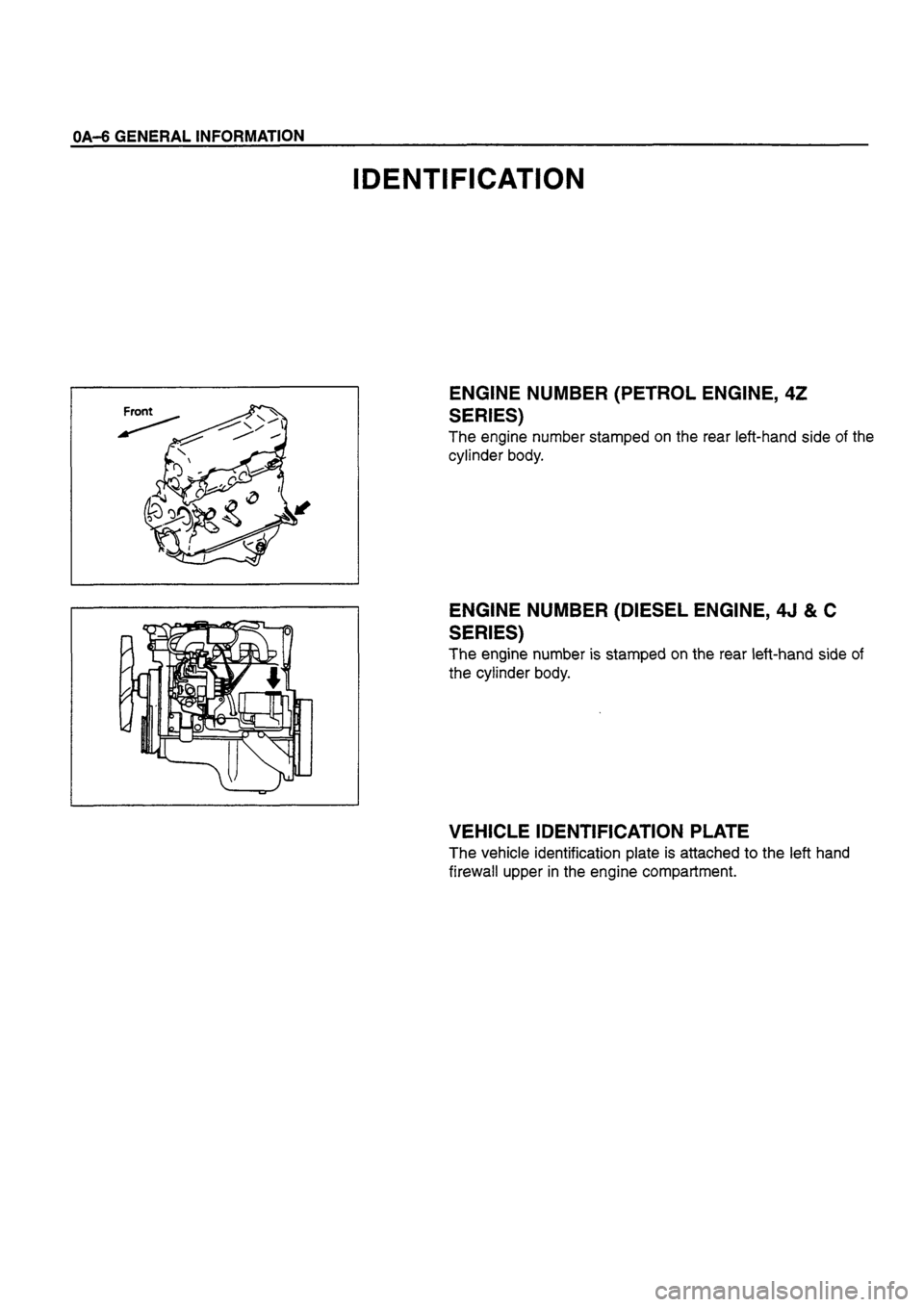 ISUZU TF SERIES 1993 Workshop Manual ISUZU TF SERIES 1993 Workshop Manual
