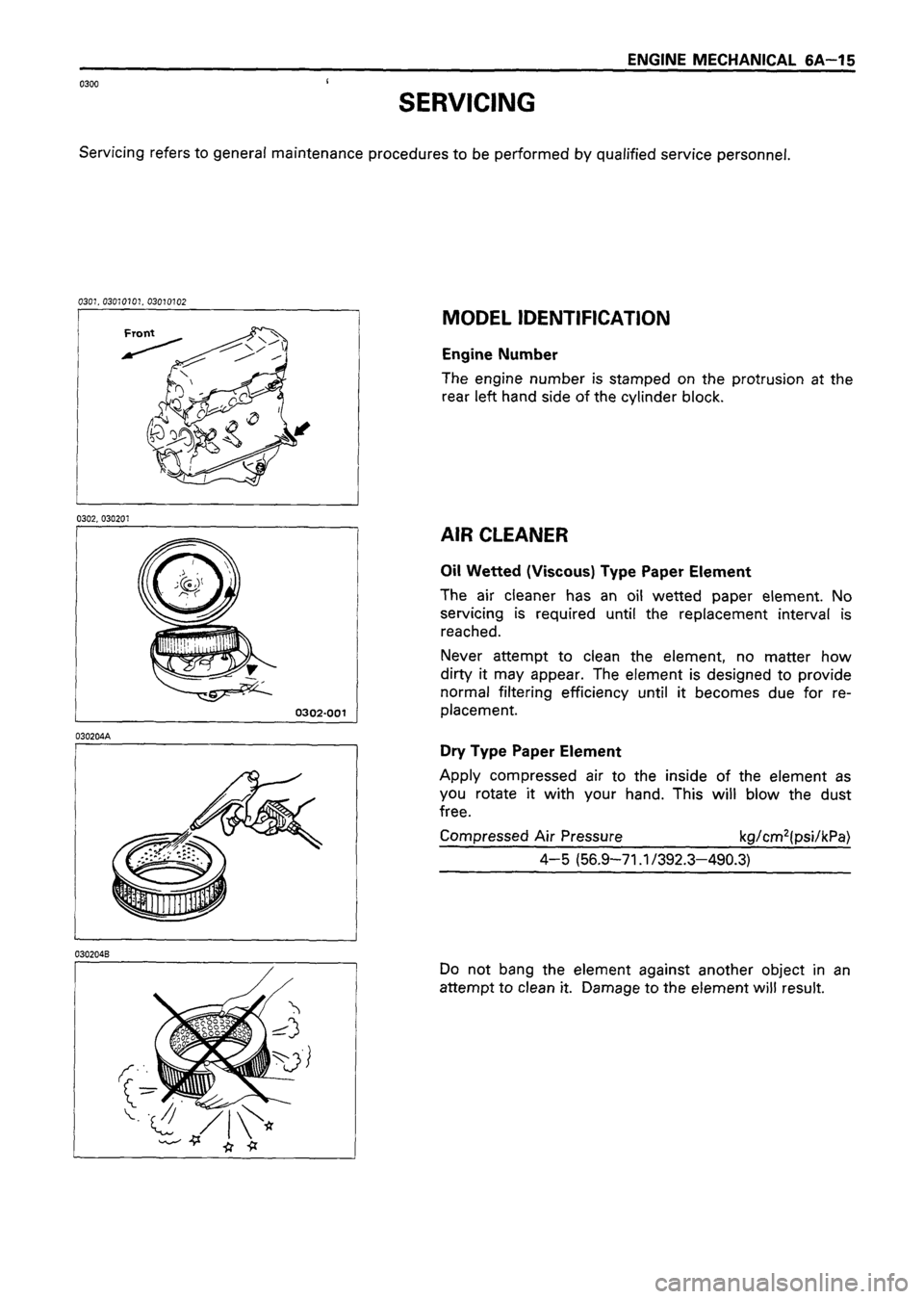 ISUZU TF SERIES 1993  Workshop Manual 