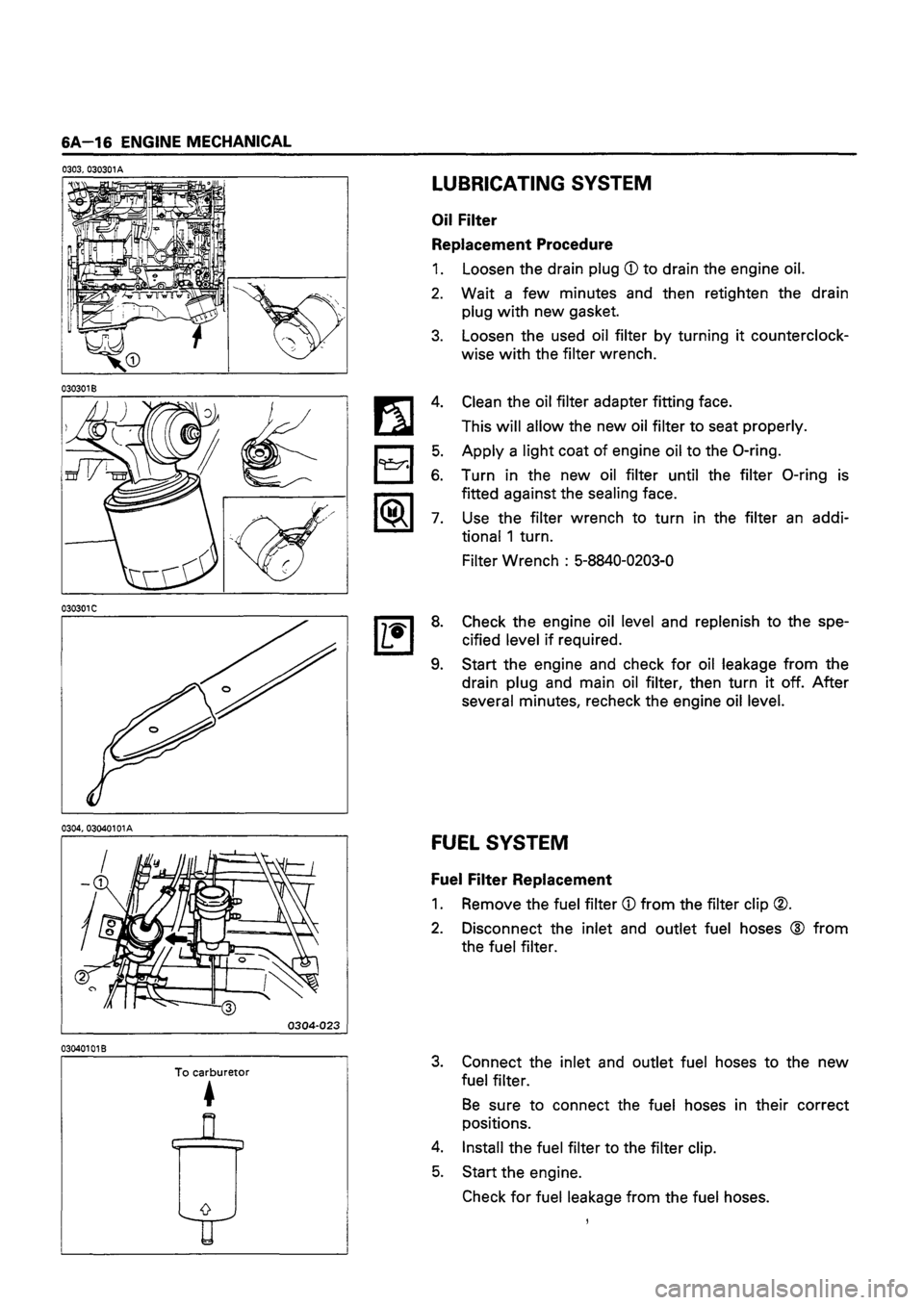 ISUZU TF SERIES 1993  Workshop Manual 