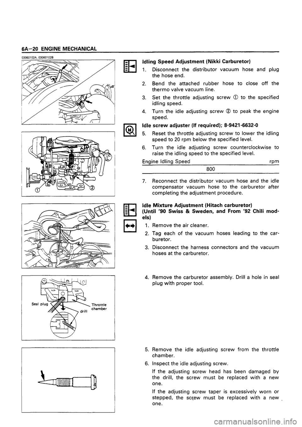 ISUZU TF SERIES 1993  Workshop Manual 
