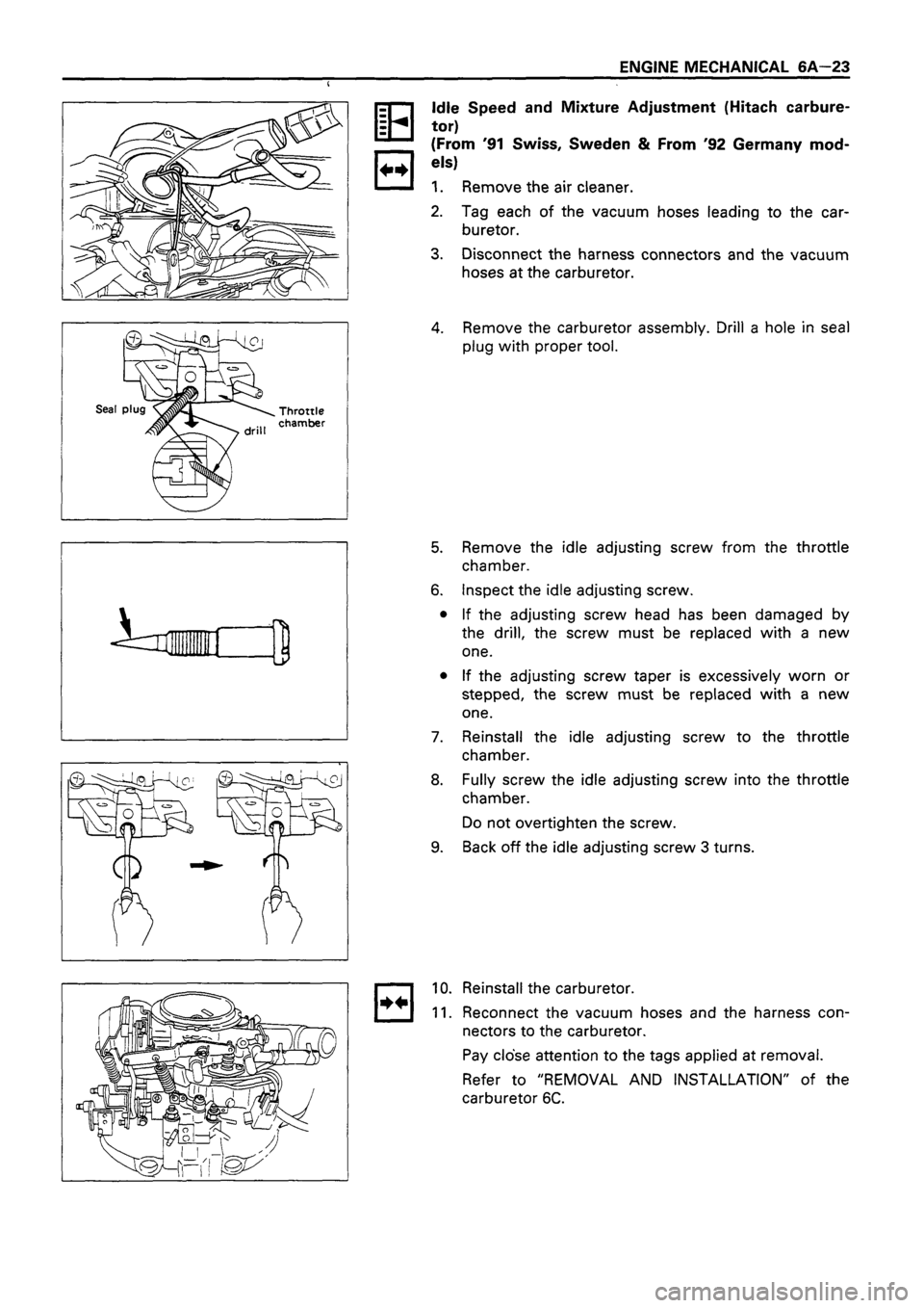 ISUZU TF SERIES 1993  Workshop Manual 