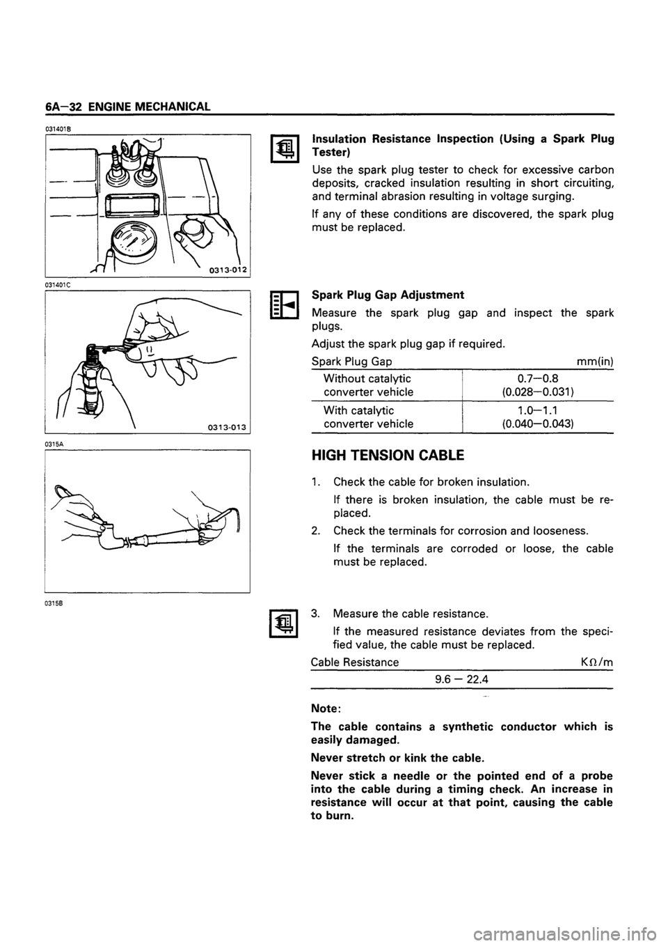 ISUZU TF SERIES 1993  Workshop Manual 