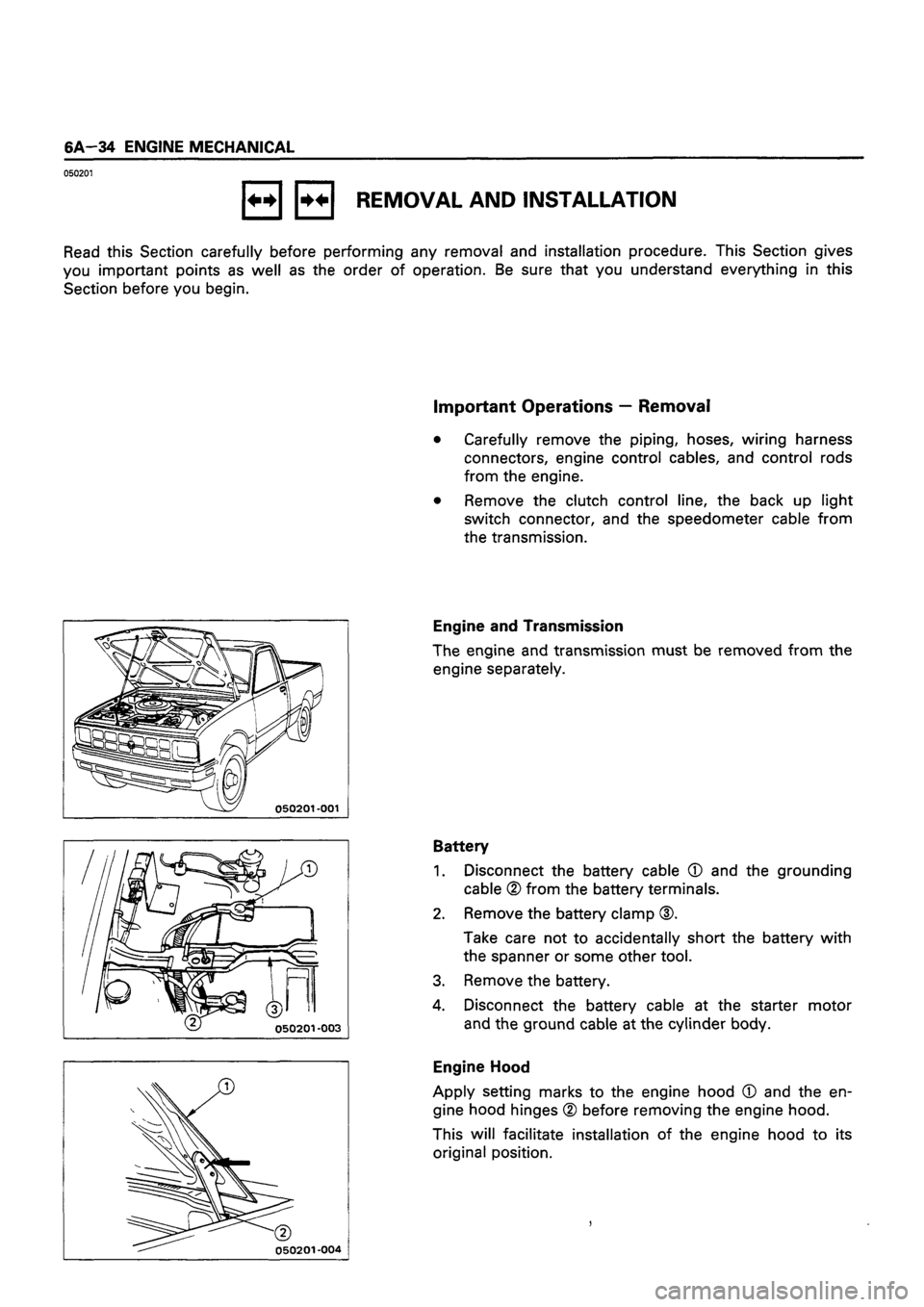 ISUZU TF SERIES 1993  Workshop Manual 