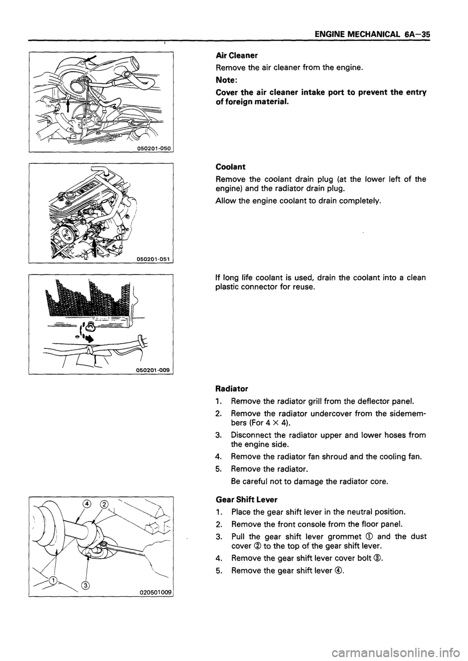 ISUZU TF SERIES 1993  Workshop Manual 