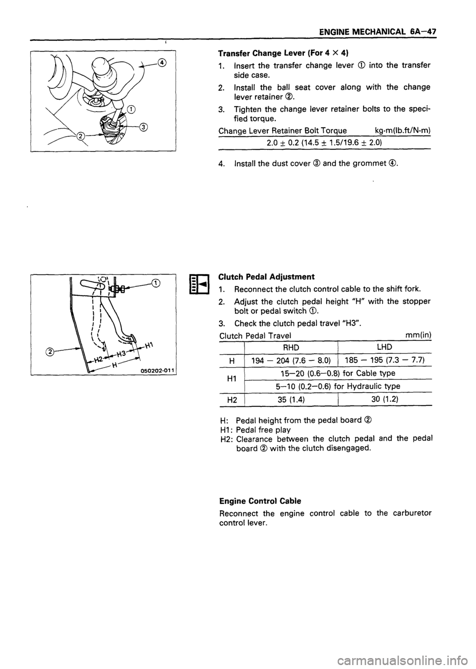 ISUZU TF SERIES 1993  Workshop Manual 