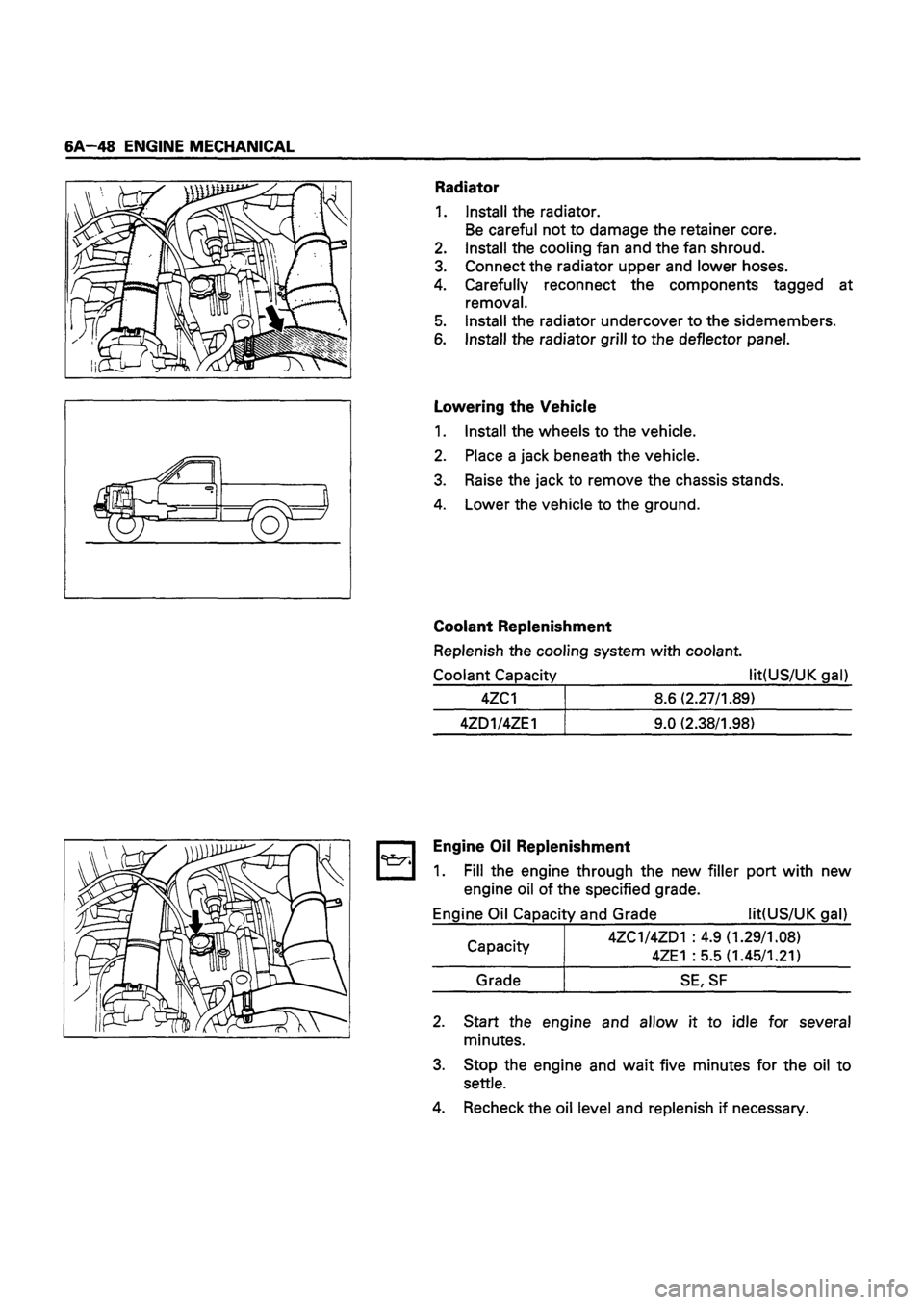 ISUZU TF SERIES 1993  Workshop Manual 