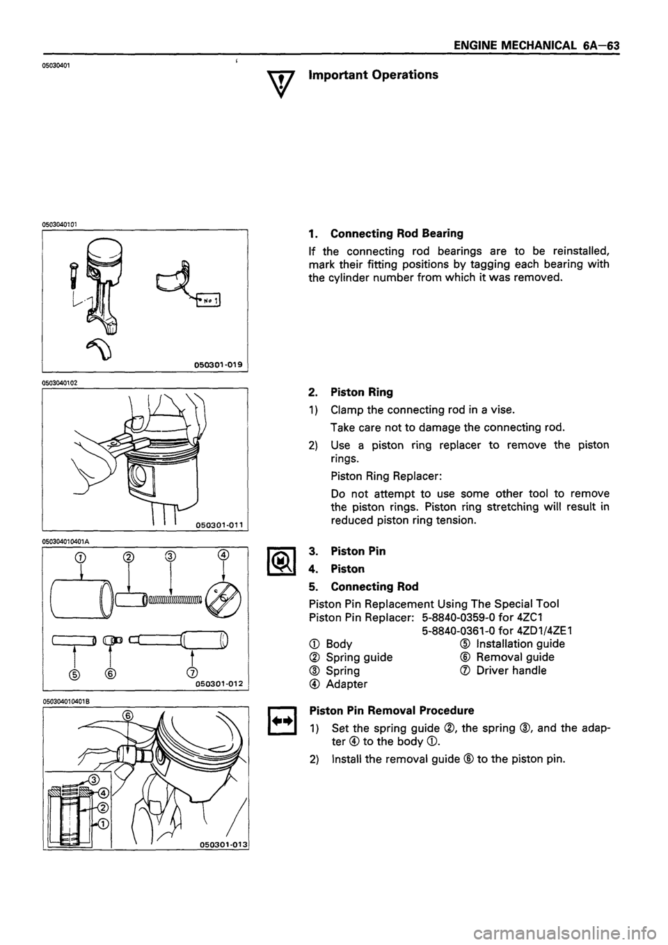ISUZU TF SERIES 1993  Workshop Manual 