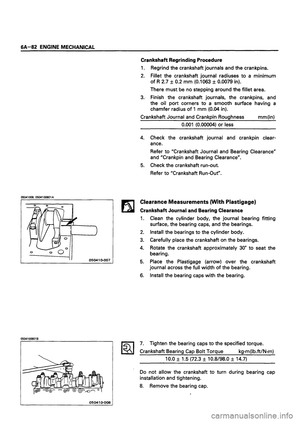 ISUZU TF SERIES 1993  Workshop Manual 