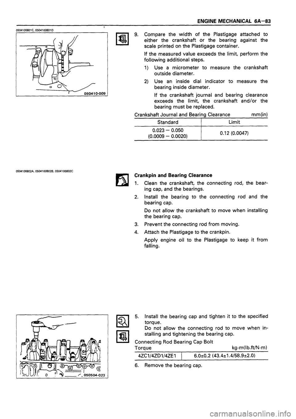 ISUZU TF SERIES 1993  Workshop Manual 