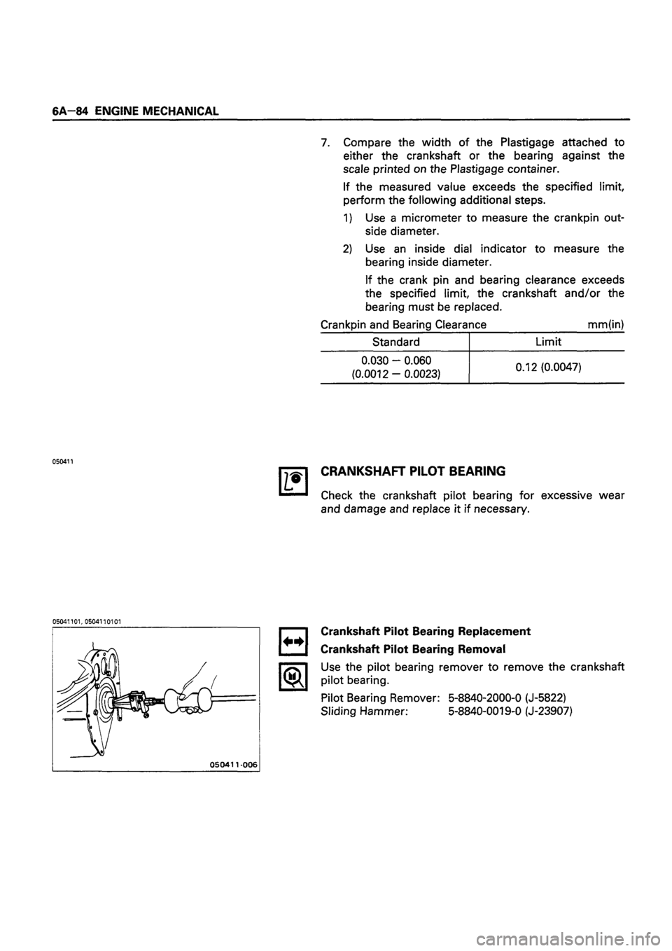 ISUZU TF SERIES 1993  Workshop Manual 