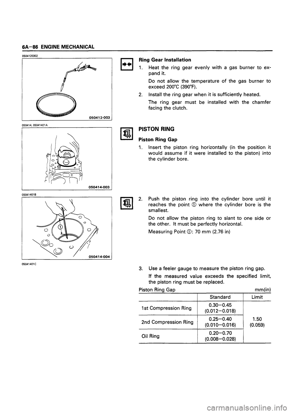 ISUZU TF SERIES 1993  Workshop Manual 