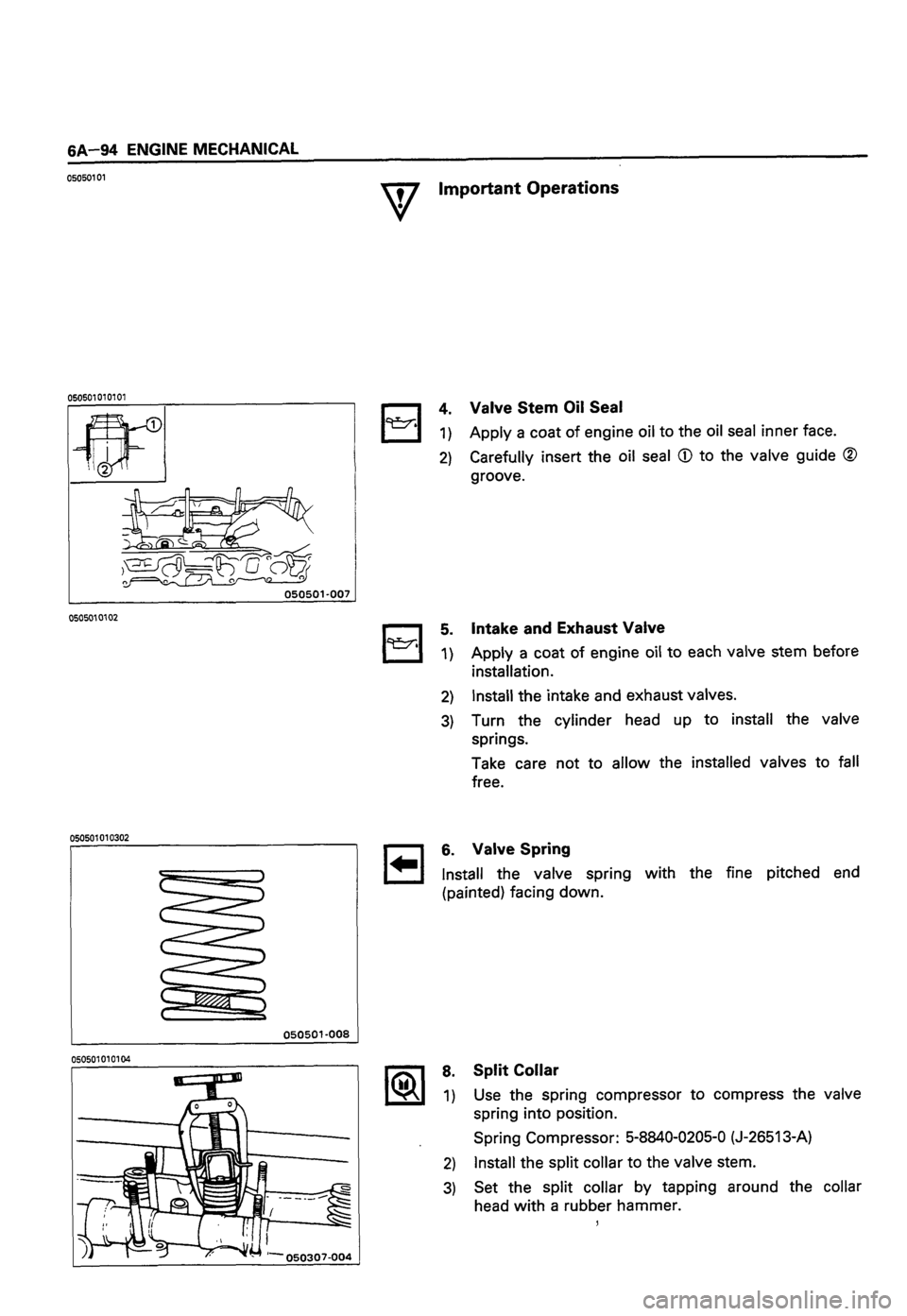 ISUZU TF SERIES 1993  Workshop Manual 