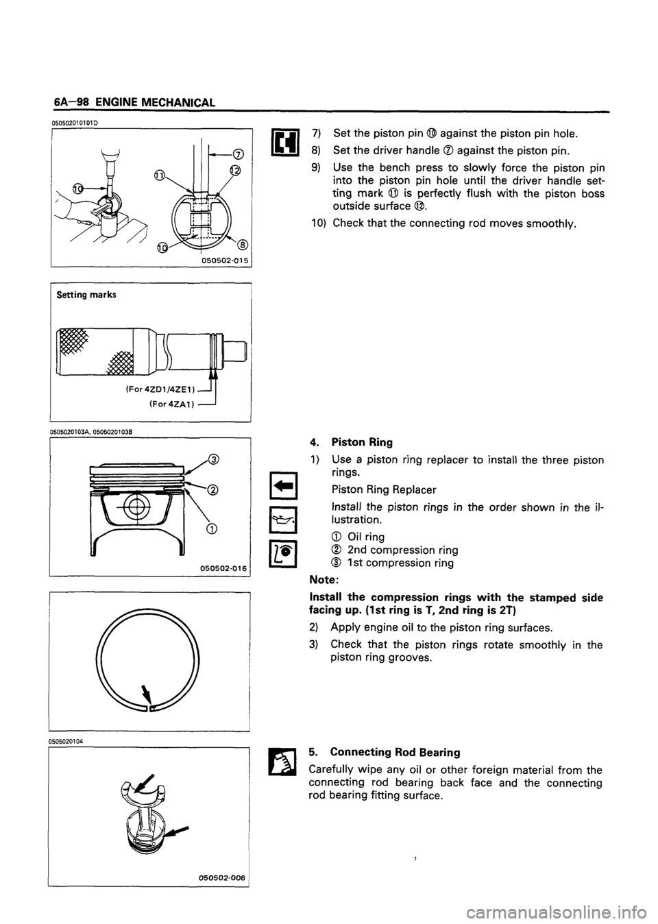 ISUZU TF SERIES 1993  Workshop Manual 