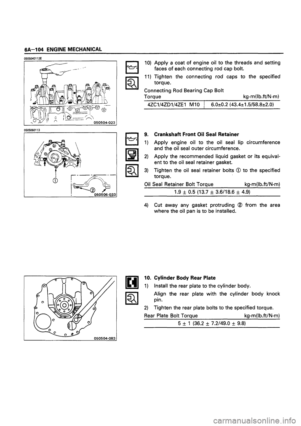 ISUZU TF SERIES 1993  Workshop Manual 