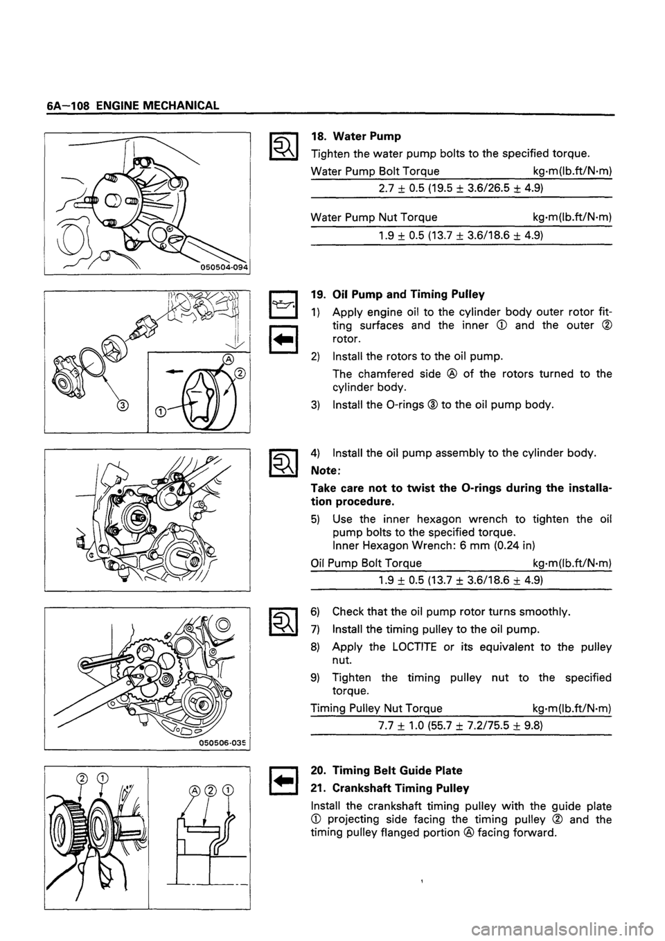 ISUZU TF SERIES 1993  Workshop Manual 