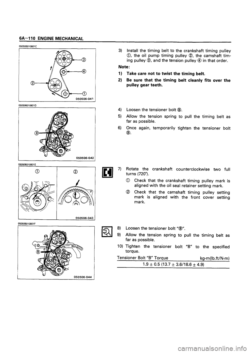 ISUZU TF SERIES 1993  Workshop Manual 