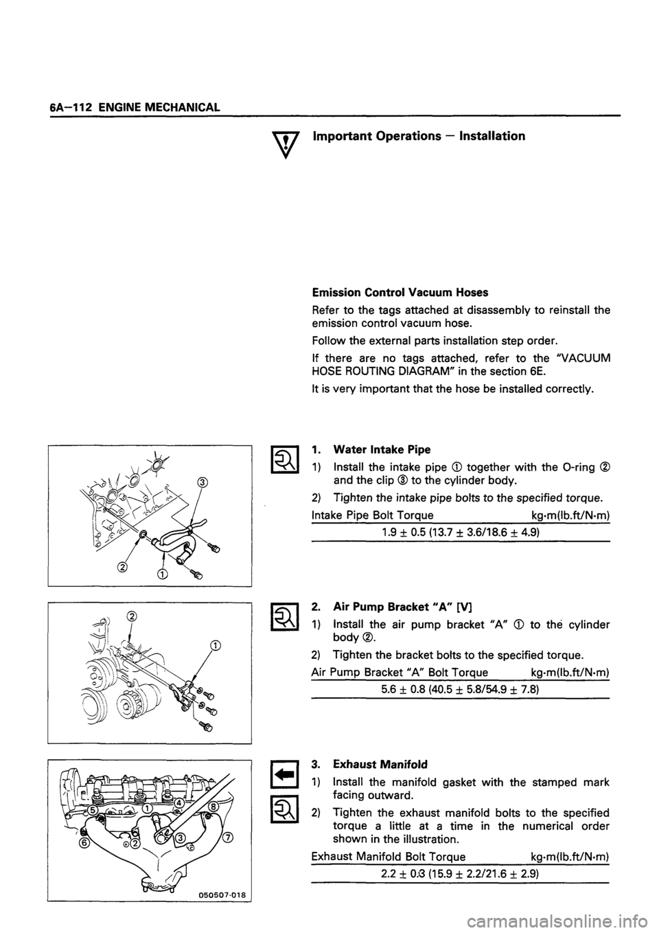 ISUZU TF SERIES 1993  Workshop Manual 