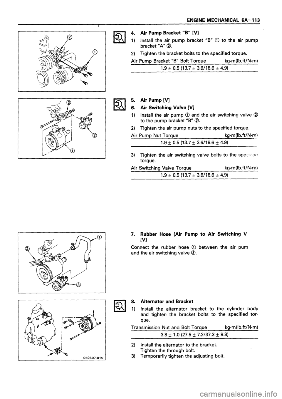 ISUZU TF SERIES 1993  Workshop Manual 