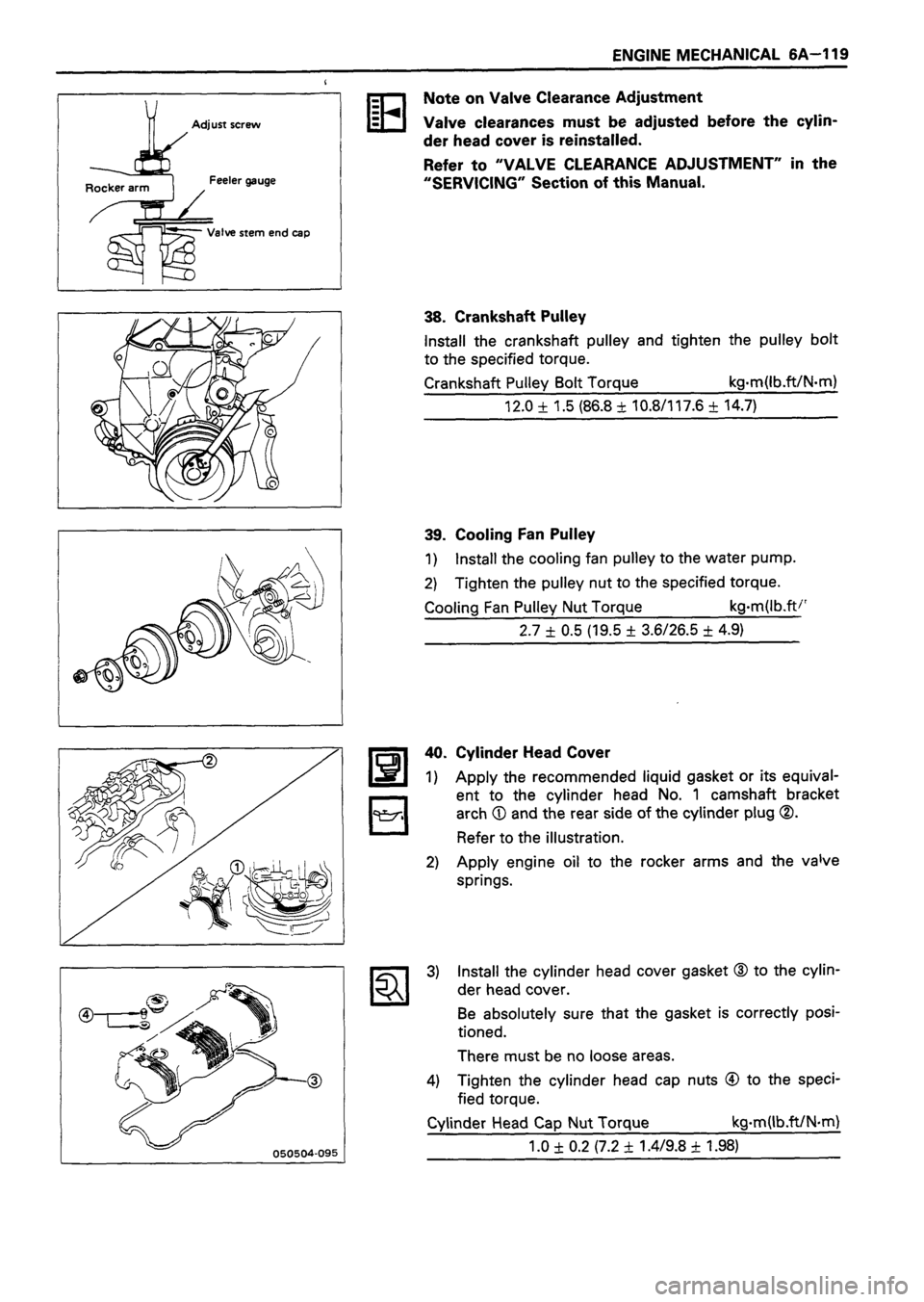 ISUZU TF SERIES 1993  Workshop Manual 