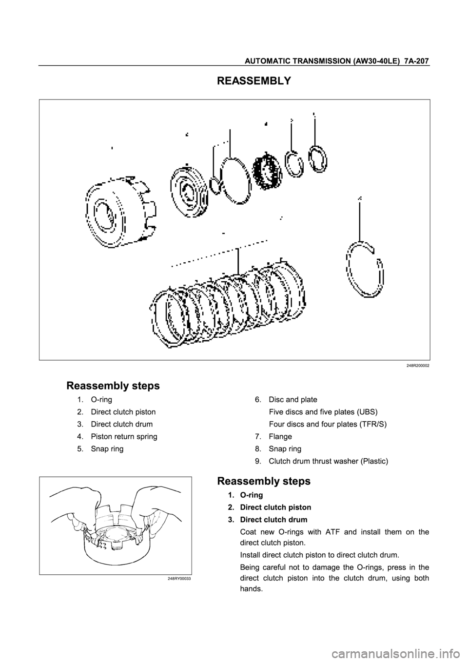 ISUZU TFR SERIES 1997  Workshop Manual �
� 