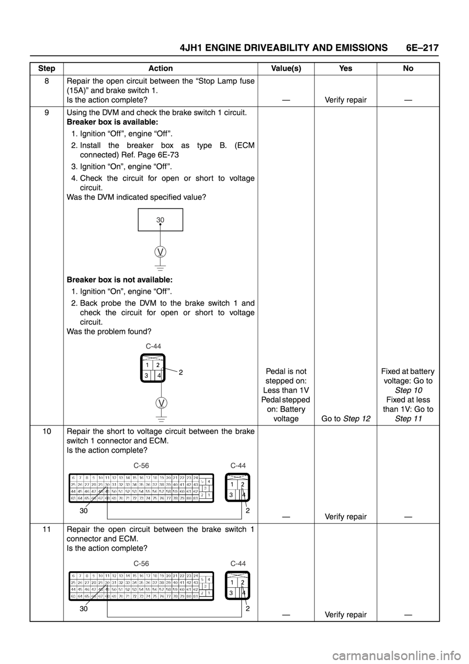 ISUZU TFR SERIES 1997  Workshop Manual 