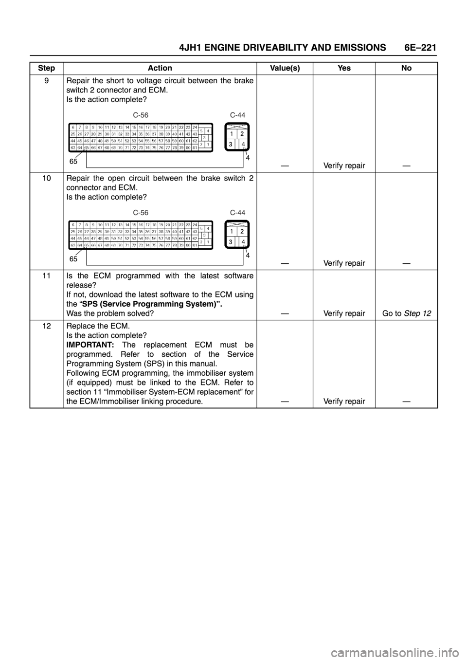 ISUZU TFR SERIES 1997  Workshop Manual 