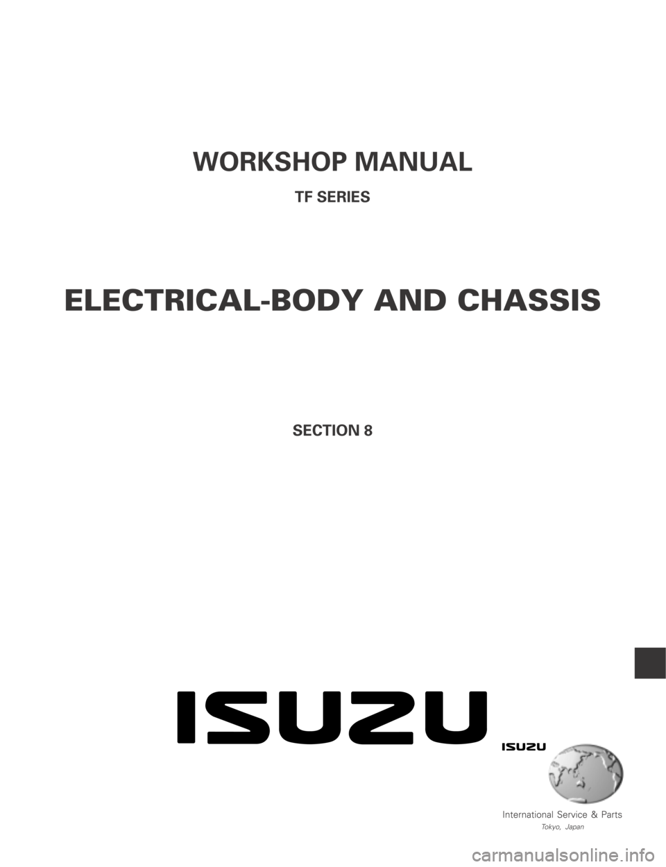 ISUZU TFS SERIES 1997  Workshop Manual 