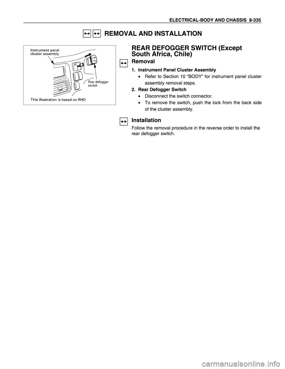 ISUZU TFS SERIES 1997  Workshop Manual 