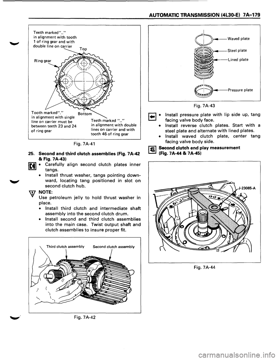 ISUZU TROOPER 1995 Workshop Manual Teeth marked" .. "
in alignment with tooth 1 of ring gear and with
double line on carrier
Tooth marked"." in alignment with single
line
on carrier must be
between teeth 23 and 24
of ring ISUZU TROOPER 1995 Workshop Manual Teeth marked" .. "
in alignment with tooth 1 of ring gear and with
double line on carrier
Tooth marked"." in alignment with single
line
on carrier must be
between teeth 23 and 24
of ring