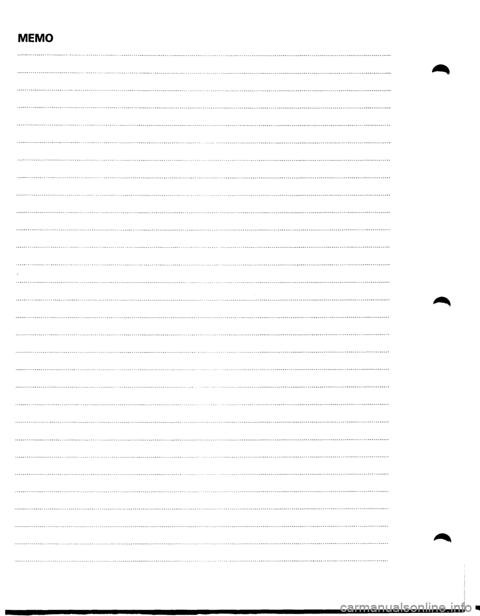ISUZU TROOPER 1995 Workshop Manual MEMO ISUZU TROOPER 1995 Workshop Manual MEMO