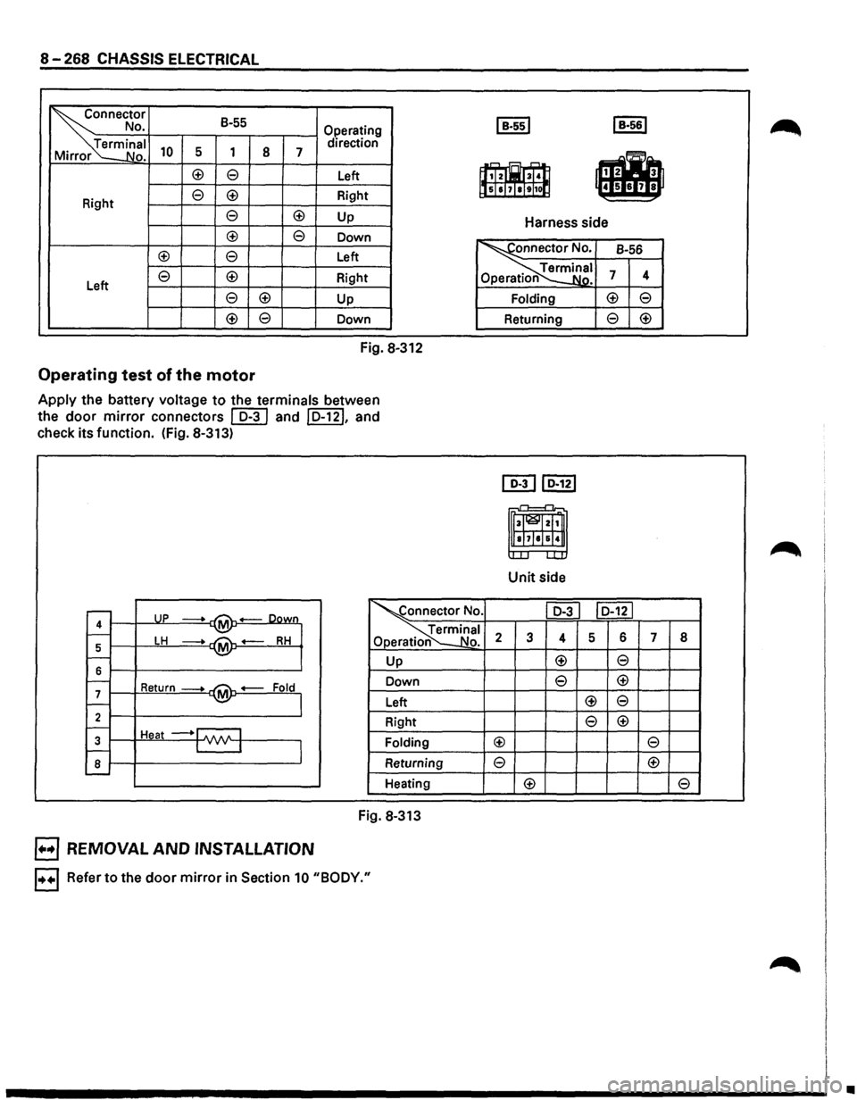 ISUZU TROOPER 1995 Owners Manual 8-268 CHASSIS ELECTRICAL
l~t'
B-55 No.
Operating
ina
I 10 5 1 8 direction
Ho. 7
c±l e Left
e c±l Right
Right
e c±l Up
c±l e Down
c±l e Left
Left
e c±l Right
e c±l Up
<±> e ISUZU TROOPER 1995 Owners Manual 8-268 CHASSIS ELECTRICAL
l~t'
B-55 No.
Operating
ina
I 10 5 1 8 direction
Ho. 7
c±l e Left
e c±l Right
Right
e c±l Up
c±l e Down
c±l e Left
Left
e c±l Right
e c±l Up
<±> e
