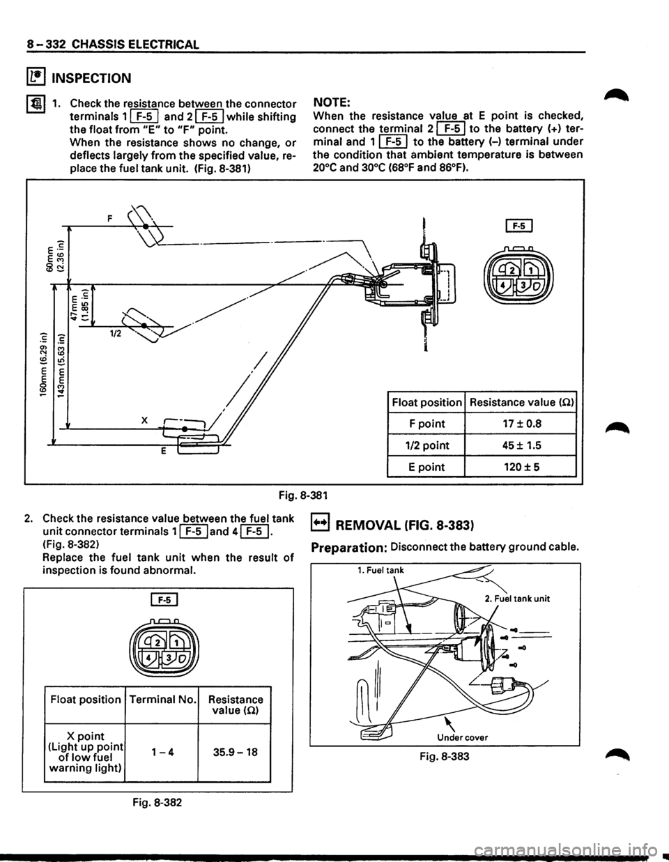 ISUZU TROOPER 1995 Manual PDF 8-332 CHASSIS ELECTRICAL 
i1!]1NSPECTION 
~1. 
£ ·= 01 ~ N ~ !:!i E 
E 
E  E 
0 M (I) ..., ... ... 
Check  the resistance  between the connector 
terminals 1 [E[I and  2 [E[J while shifting 
the fl