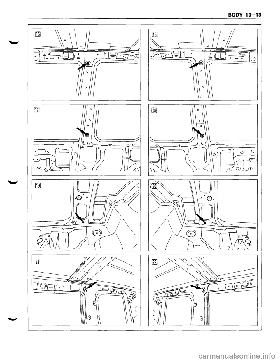 ISUZU TROOPER 1995 Workshop Manual BODY 10-13 ISUZU TROOPER 1995 Workshop Manual BODY 10-13