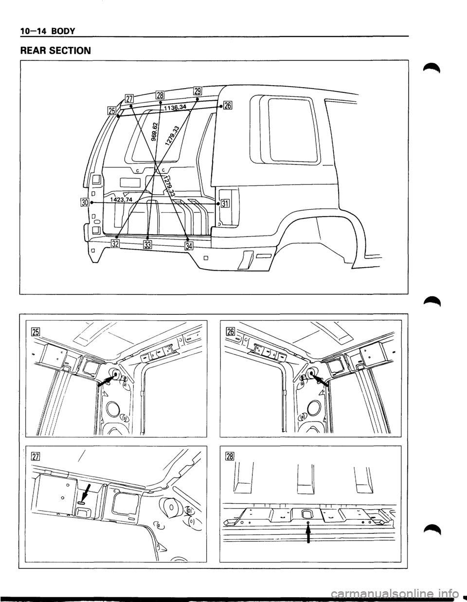 ISUZU TROOPER 1995 Workshop Manual 10-14 BODY
REAR SECTION
·. rnJ I
;;( 0 OlE§\~
Oo -f .. oo
----------~--------------------------------------. ISUZU TROOPER 1995 Workshop Manual 10-14 BODY
REAR SECTION
·. rnJ I
;;( 0 OlE§\~
Oo -f .. oo
----------~--------------------------------------.