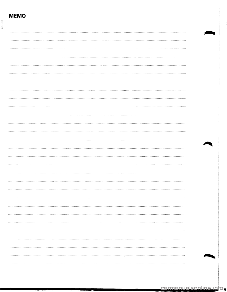 ISUZU TROOPER 1995 Workshop Manual MEMO
• ISUZU TROOPER 1995 Workshop Manual MEMO
•