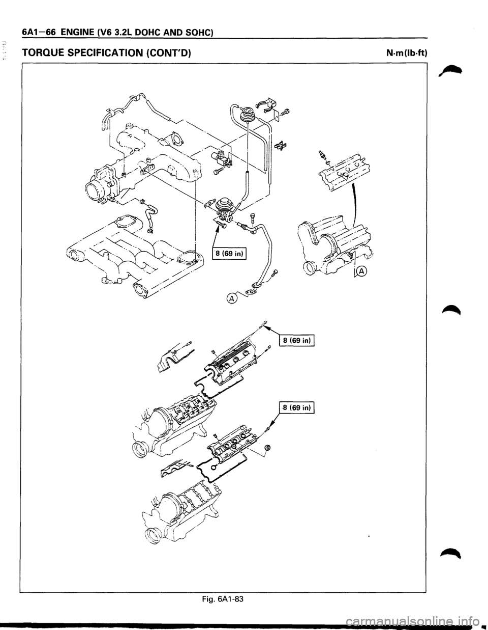 ISUZU TROOPER 1995 Workshop Manual 6A1-66 ENGINE (V6 3.2L DOHC AND SOHC)
TORQUE SPECIFICATION (CONTD) N·m(lb·ft)
~. ~ 8(69in)
!1/" ';>~
~
··~· ~ -~\1W~ .· /
··~v·/~~~ (( .. ( /./ / . /~
·.··~ ··~rY;> ISUZU TROOPER 1995 Workshop Manual 6A1-66 ENGINE (V6 3.2L DOHC AND SOHC)
TORQUE SPECIFICATION (CONTD) N·m(lb·ft)
~. ~ 8(69in)
!1/" ';>~
~
··~· ~ -~\1W~ .· /
··~v·/~~~ (( .. ( /./ / . /~
·.··~ ··~rY;>