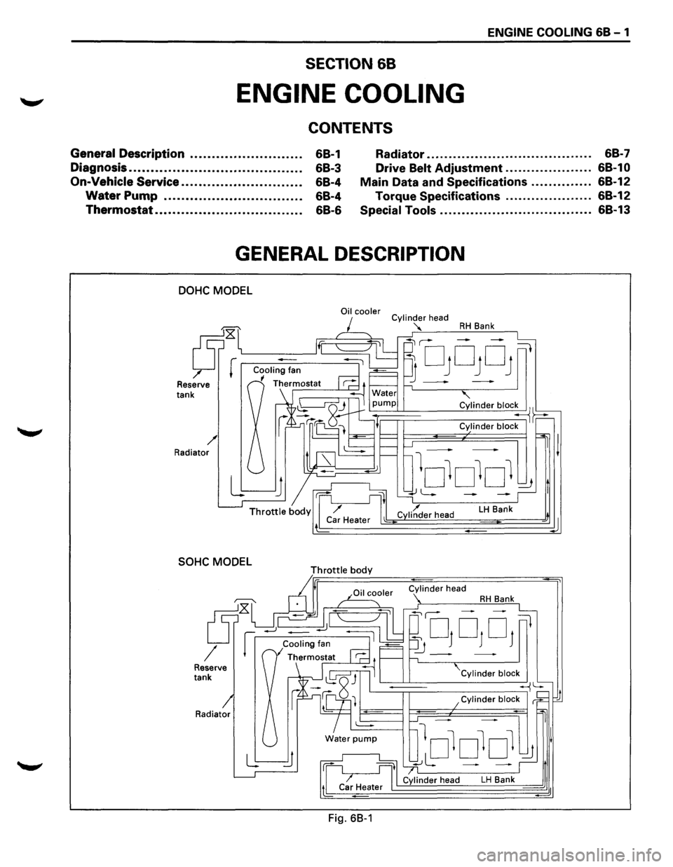 ISUZU TROOPER 1995 Owners Guide ENGINE COOLING 68-1
SECTION 68
ENGINE COOLING
CONTENTS
General Description . . . . . . . . . . . . . . . . . . . . . . . . . . 68-1 Radiator . . . . . . . . . . . . . . . . . . . . . . . . . . ISUZU TROOPER 1995 Owners Guide ENGINE COOLING 68-1
SECTION 68
ENGINE COOLING
CONTENTS
General Description . . . . . . . . . . . . . . . . . . . . . . . . . . 68-1 Radiator . . . . . . . . . . . . . . . . . . . . . . . . . .