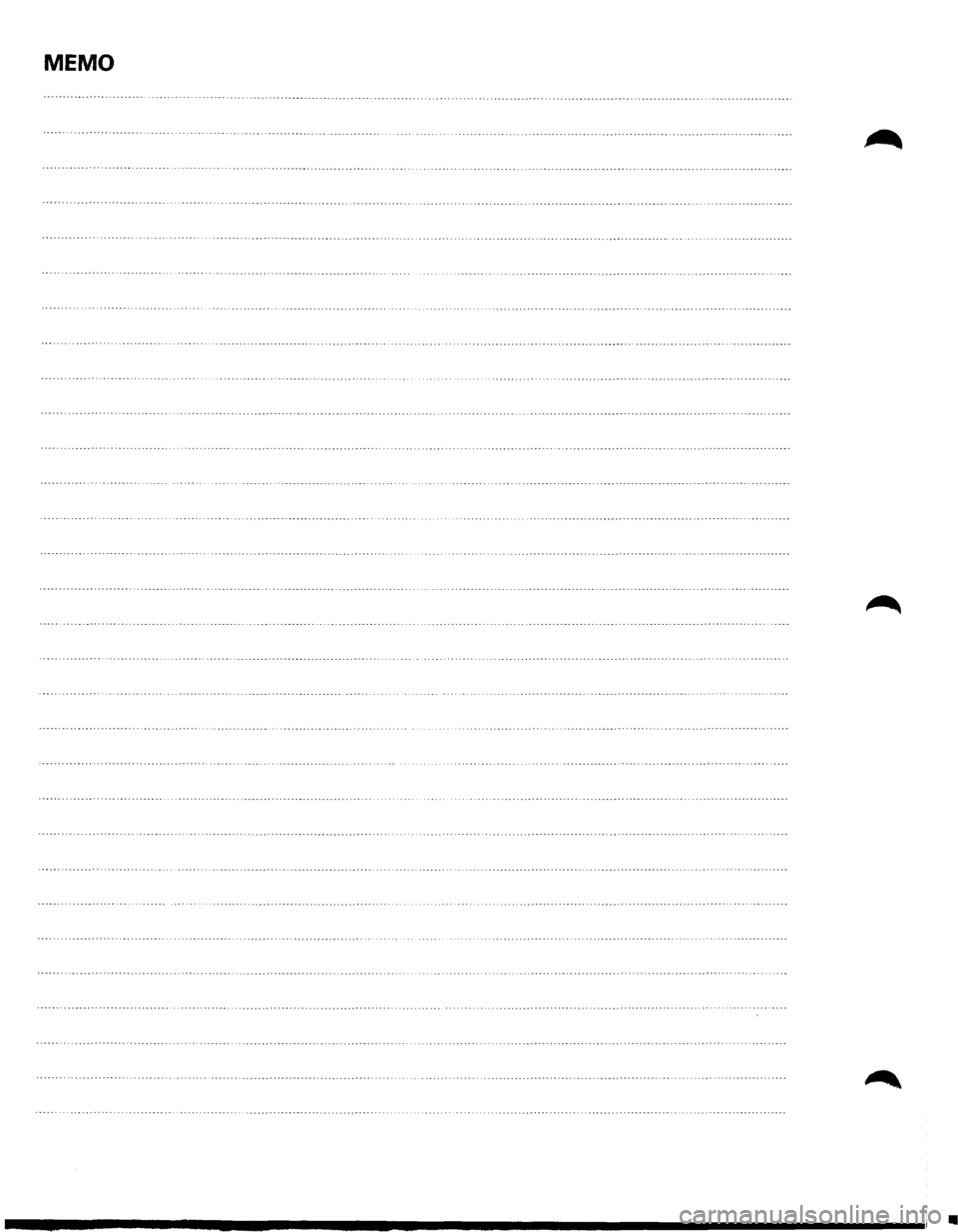 ISUZU TROOPER 1995 Owners Manual MEMO
• ISUZU TROOPER 1995 Owners Manual MEMO
•