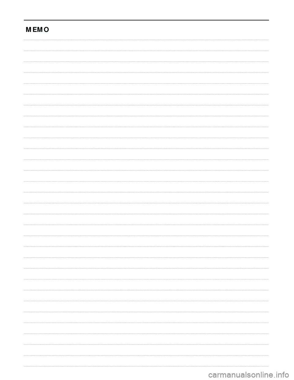 ISUZU TROOPER 1998  Service Repair Manual MEMO 