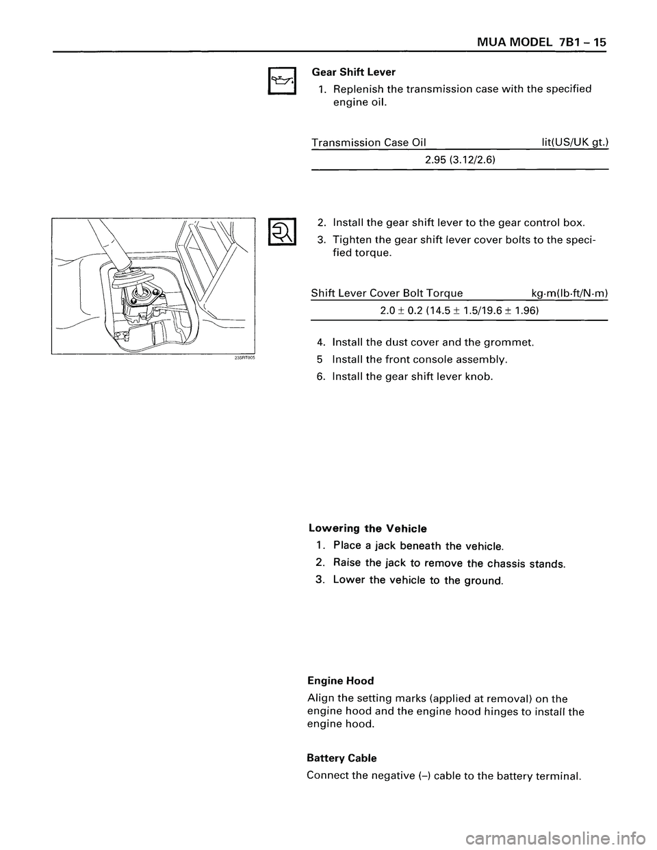 ISUZU TROOPER 1998  Service Repair Manual 