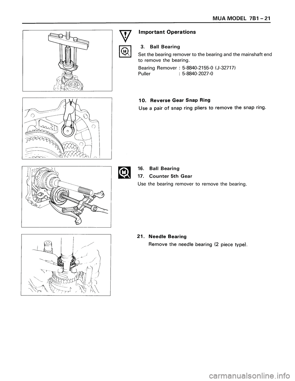 ISUZU TROOPER 1998  Service Repair Manual 