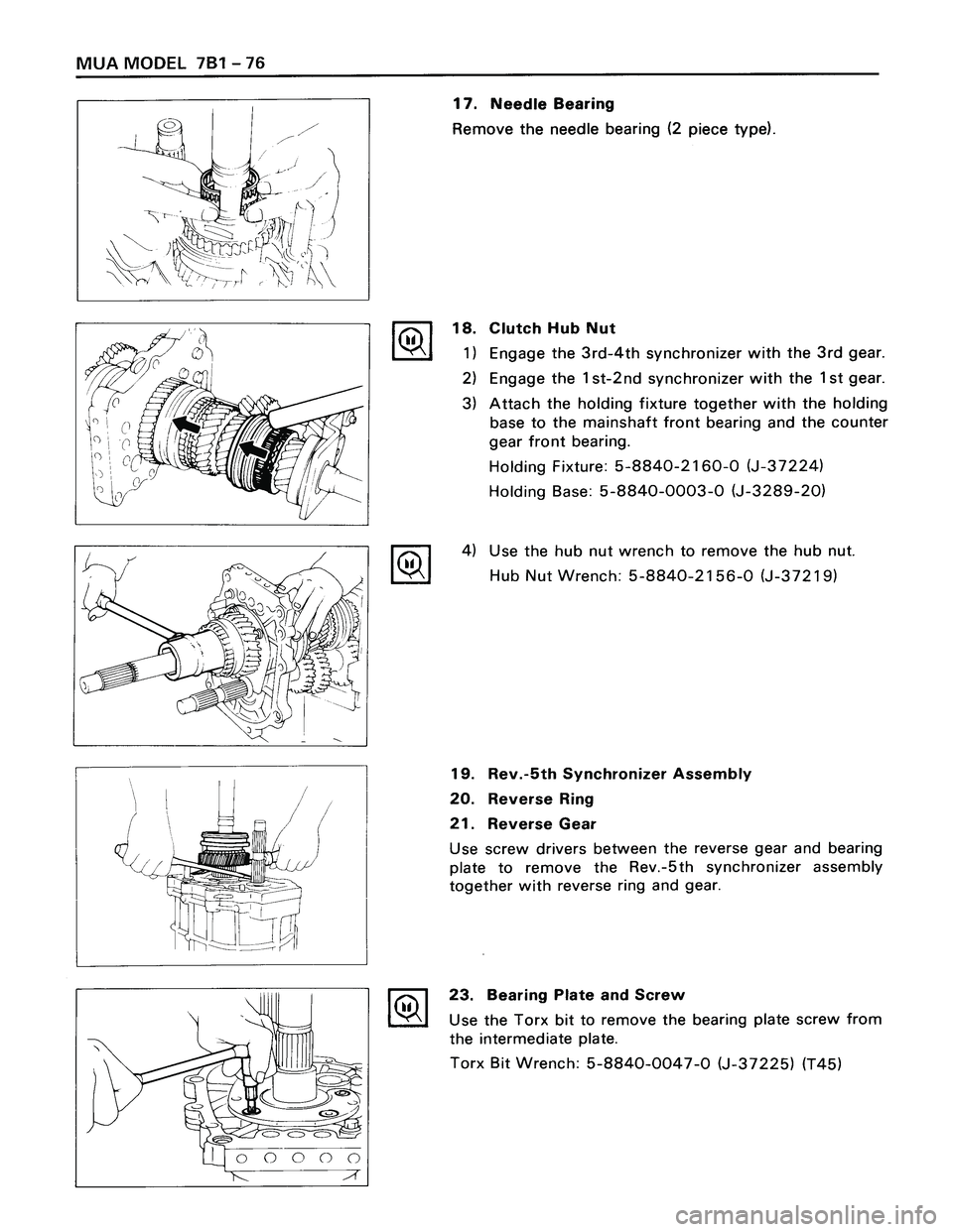 ISUZU TROOPER 1998  Service Repair Manual 