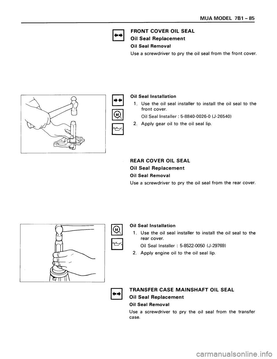 ISUZU TROOPER 1998  Service Repair Manual 