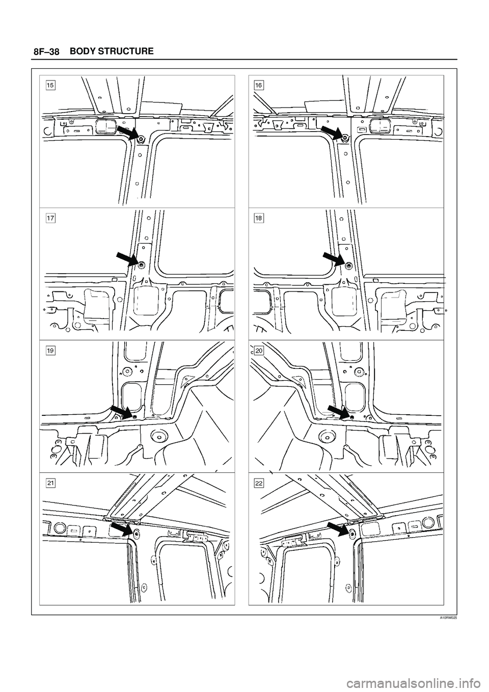 ISUZU TROOPER 1998 Service Repair Manual 8F±38BODY STRUCTURE
A10RW025 ISUZU TROOPER 1998 Service Repair Manual 8F±38BODY STRUCTURE
A10RW025