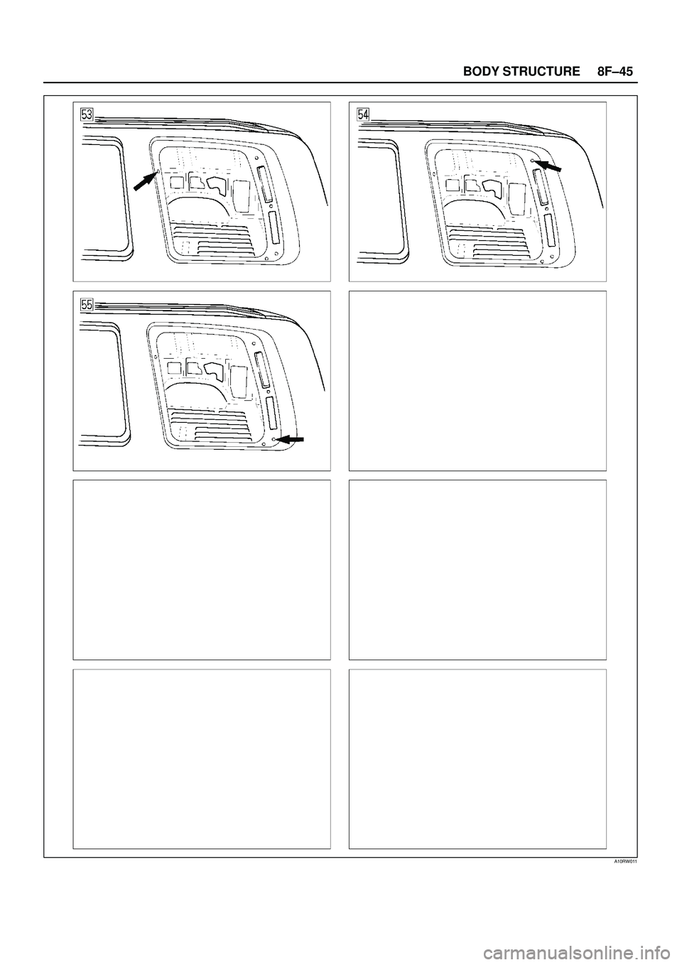 ISUZU TROOPER 1998 Service Repair Manual 8F±45 BODY STRUCTURE
A10RW011 ISUZU TROOPER 1998 Service Repair Manual 8F±45 BODY STRUCTURE
A10RW011