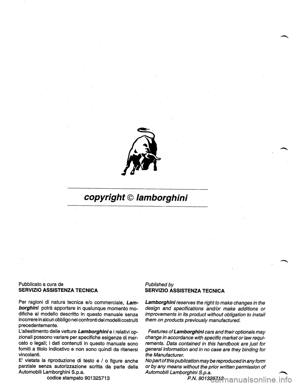 LAMBORGHINI DIABLO 1993  Service Repair Manual 