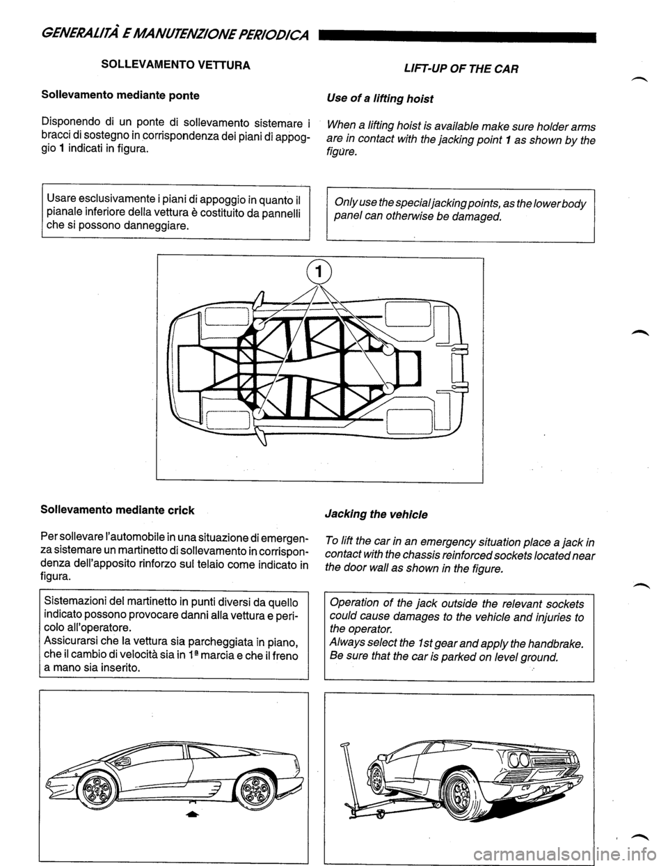 LAMBORGHINI DIABLO 1993  Service User Guide 